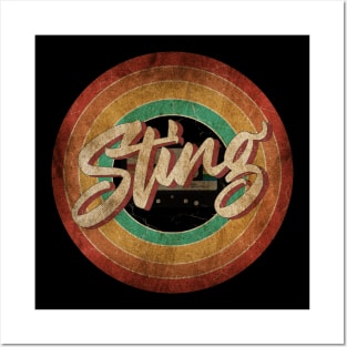 Sting Vintage Circle Art Posters and Art